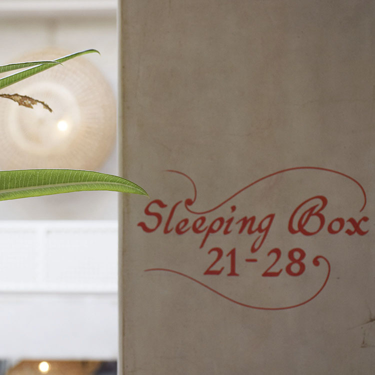 sleeping box mural